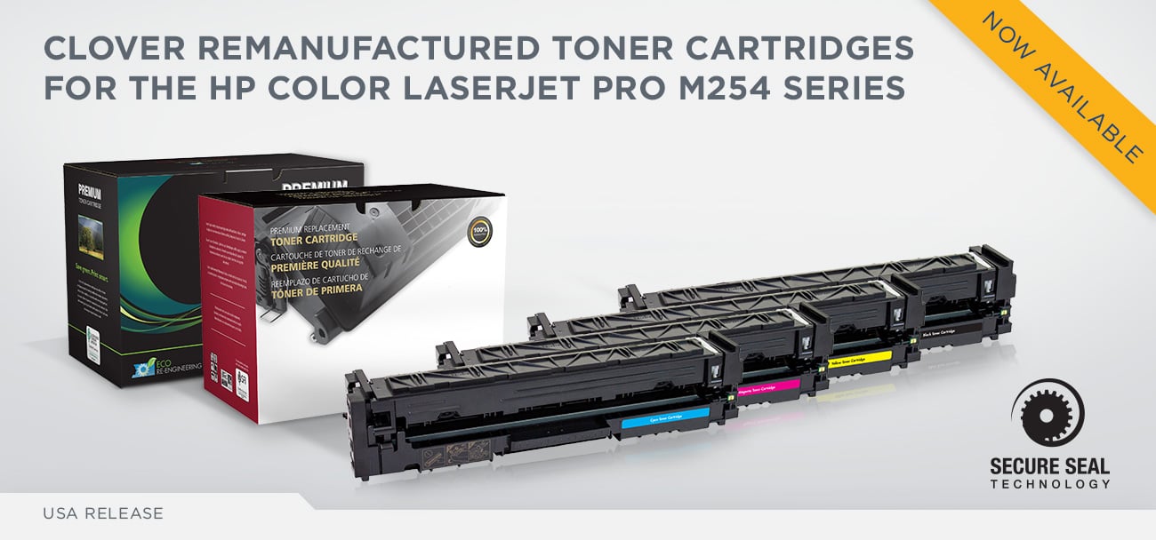 CLOVER  REMANUFACTURED TONER CARTRIDGES FOR THE HP COLOR LASERJET PRO M254 HIGH YIELD SERIES