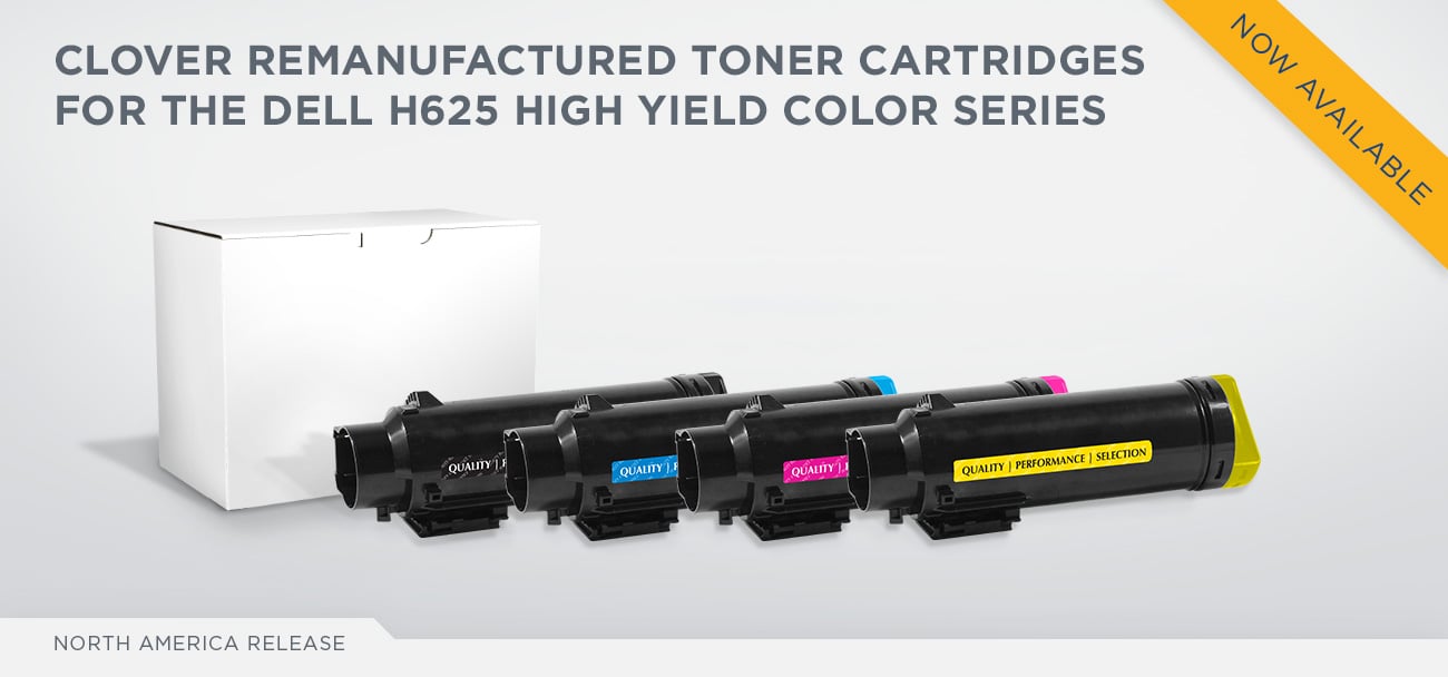 CLOVER  REMANUFACTURED TONER CARTRIDGES FOR THE DELL H625 HIGH YIELD COLOR SERIES